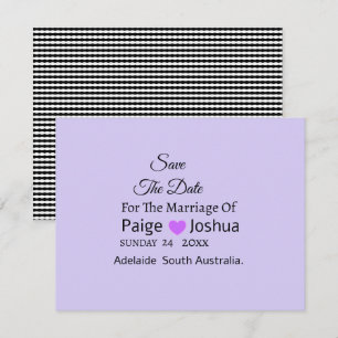 Lavender Twist Modern Typography Wedding  Announcement