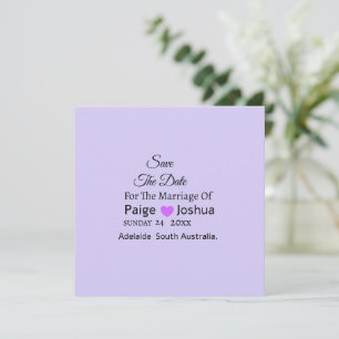 Lavender Twist Modern Typography Wedding  Holiday Card