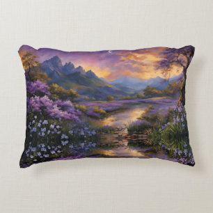 Lavender Valley at Dawn  Accent Pillow