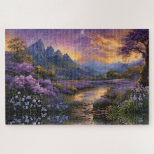 Lavender Valley at Dawn Jigsaw Puzzle
