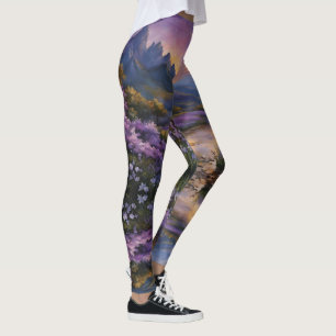 Lavender Valley at Dawn  Leggings