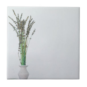 Lavender Vase Minimalism Tile