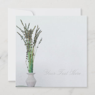 Lavender Vase Minimalism Your Text Flat Card