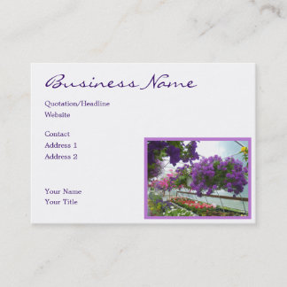 Lavender Verbena Purple Petunias Business Card