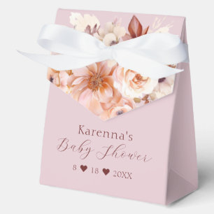 Lavender Vintage Floral Fall Baby Shower Favor Box