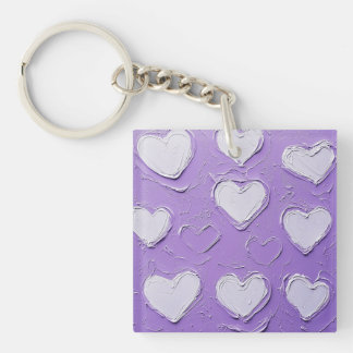 Lavender Vintage Lithograph #2 Digital Art Keychain