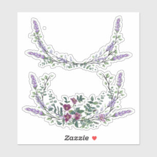 Lavender Vintage Red Rose and Eucalyptus