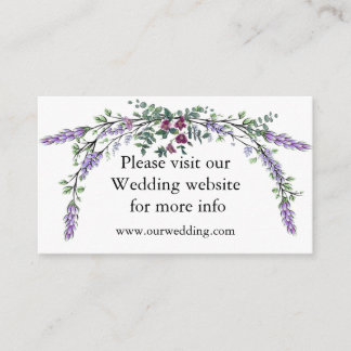 Lavender Vintage Red Rose and Eucalyptus Enclosure Card