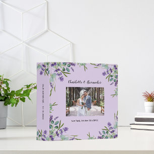 Lavender violet eucalyptus photo wedding album binder