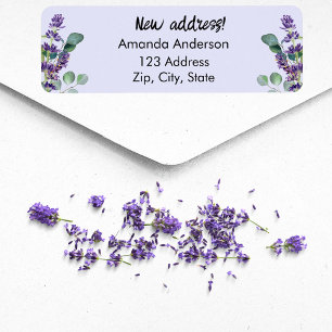 Lavender violet flowers moved new return address