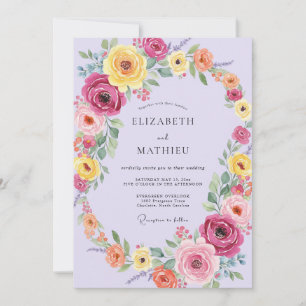 Lavender Vivacious Spring Wedding Invitation