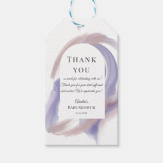 Lavender Watercolor Abstract Birthday Gift Tag