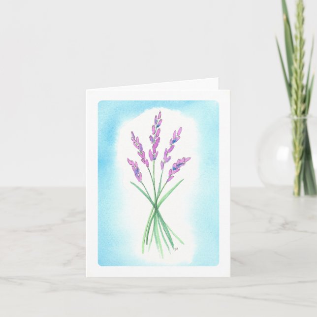 Lavender Watercolor Card (Front)