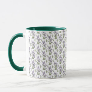 Lavender Watercolor ClipArt, Flora Pattern Mug
