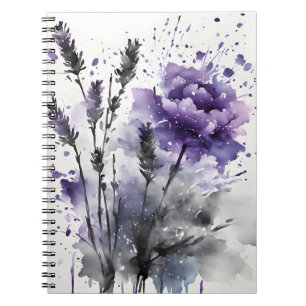 Lavender - Watercolor flowers Notebook