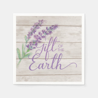 Lavender Watercolor Gift of the Earth Napkin