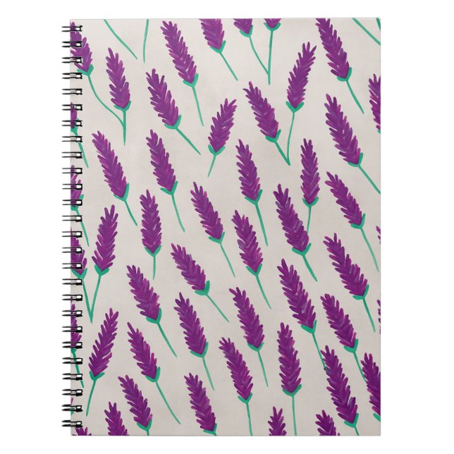Lavender Watercolor  Notebook (Front)