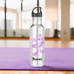 Lavender Watercolor Ohm Sign 710 Ml Water Bottle<br><div class="desc">Personalized Blue Watercolor Ohm Sign floral wreath.</div>