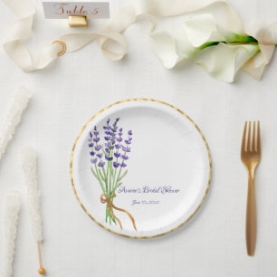 Lavender Watercolor Paper Plates