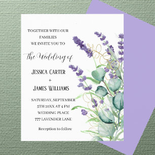 Lavender Watercolor Rustic Eucalyptus Wedding
