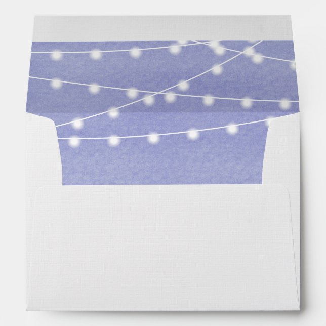 Lavender Watercolor String Lights Envelopes (Back (Bottom))