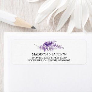 Lavender Watercolor Wedding Personalized Address