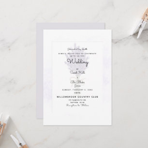 Lavender Wedding Bride Parents Listed Invitation