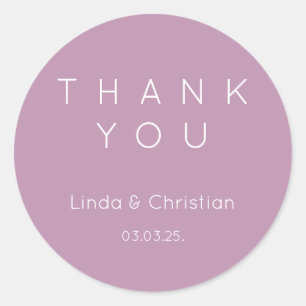 Lavender Wedding  Classic Round Sticker
