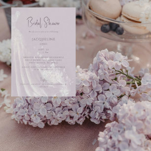 Lavender Wedding Dress Bridal Shower Invitation