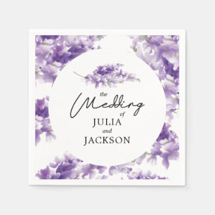 Lavender Wedding Elegant Personalized Napkin
