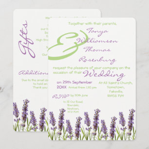 Lavender Wedding Invitation