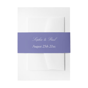 Lavender Wedding Invitation Belly Band
