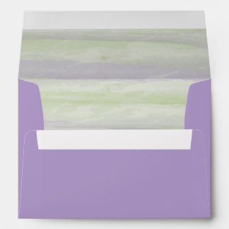 Lavender Wedding Invitation with Watercolor Envelope