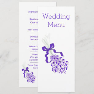 Lavender Wedding Menu
