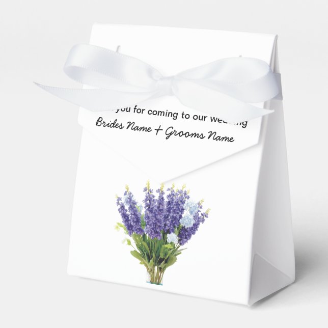 Lavender Wedding Souvenirs Keepsakes Giveaways Favor Box (Front Side)