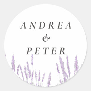Lavender Wedding Stickers