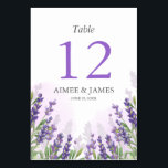 Lavender Wedding Table Number Card Rustic Purple<br><div class="desc">♥ Give the perfect finish to your table décor with these beautiful table number cards. All details are HAND-DRAWN so you can be sure this design is one-of-a-kind. Lavender is said to bring good luck but it is also a symbol of love and devotion, making it a particularly meaningful flower...</div>