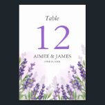 Lavender Wedding Table Number Card Rustic Purple<br><div class="desc">♥ Give the perfect finish to your table décor with these beautiful table number cards. All details are HAND-DRAWN so you can be sure this design is one-of-a-kind. Lavender is said to bring good luck but it is also a symbol of love and devotion, making it a particularly meaningful flower...</div>
