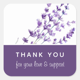 Lavender Wedding Thank You Stickers