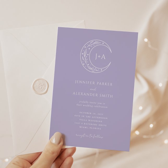 Lavender Whimsical Wedding Invitation (Creator Uploaded)