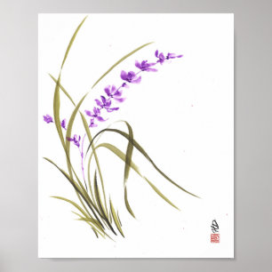 Lavender Whisper Orchid Poster