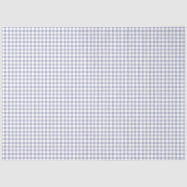 Lavender & White Gingham Pattern Tissue Paper (Front)