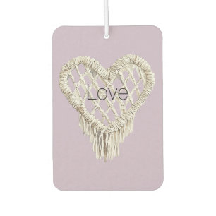 Lavender White Heart Fringe Air Freshener