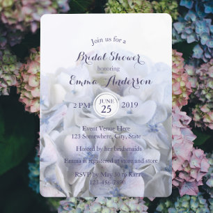 ©Lavender White Hydrangea Invitation de la douche 