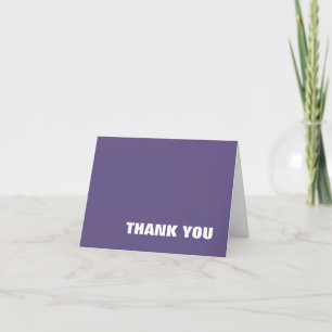 Lavender White Modern Minimalist Photo Wedding Thank You Card