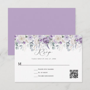 Lavender White Peonies Roses Floral Save The Date