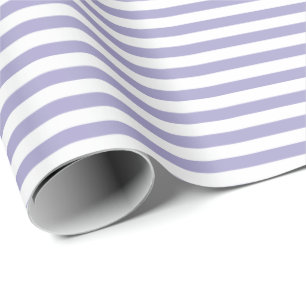 Lavender   White Stripe Wrapping Paper