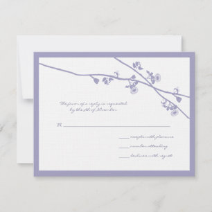 Lavender Wild Flower Branches Wedding RSVP