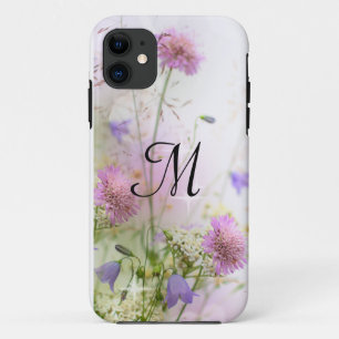 Lavender Wild Flowers Monogram IPHONE 5 Case