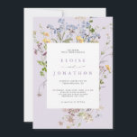Lavender Wildflower Meadow Garden detail Wedding Invitation<br><div class="desc">Capture the beauty of nature on your special day with our exquisite wildflower watercolor wedding invitations. Elegant, unique, and blooming with love. Use the text fields to personalize the card with your own wording and details. If you want to change the font style, color or text placement, simply click the...</div>